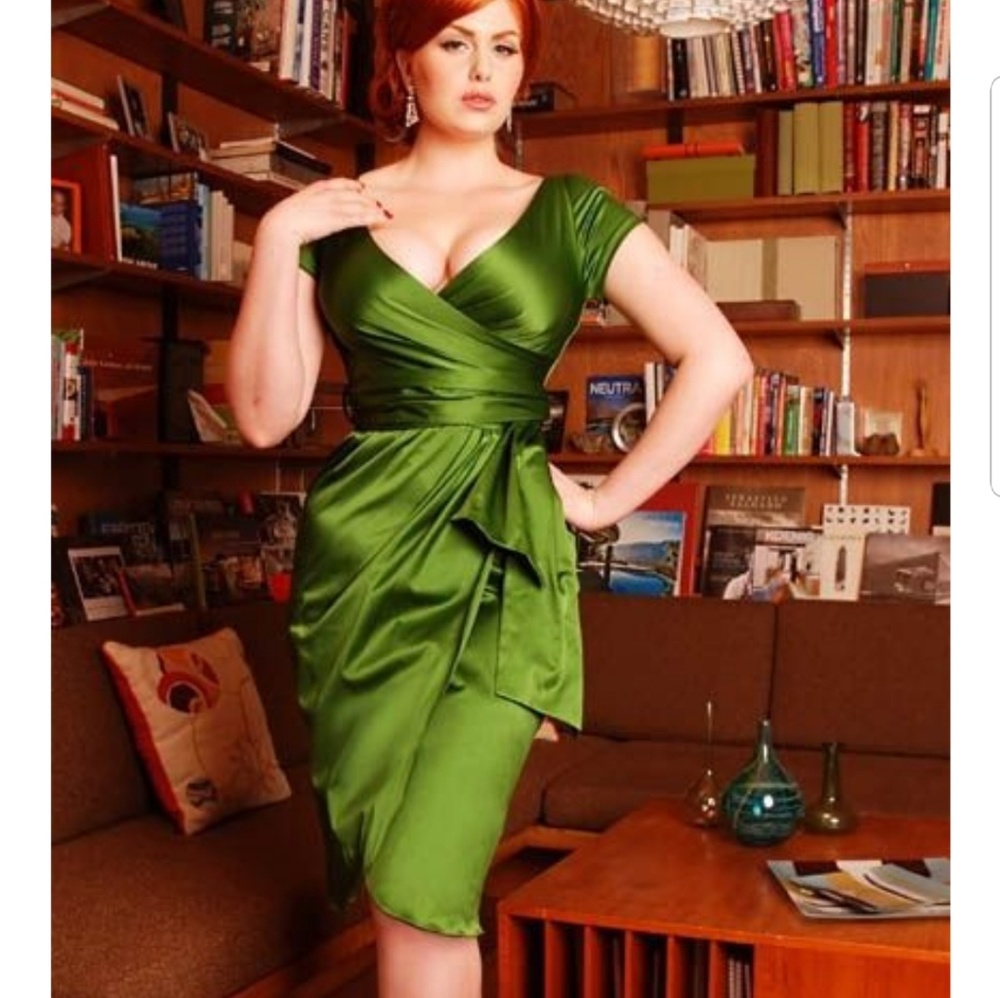 Ava Dress in Jade Green